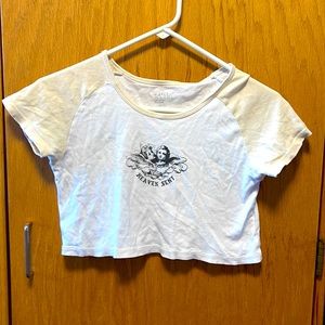 White/Cream Heaven Sent Crop Top